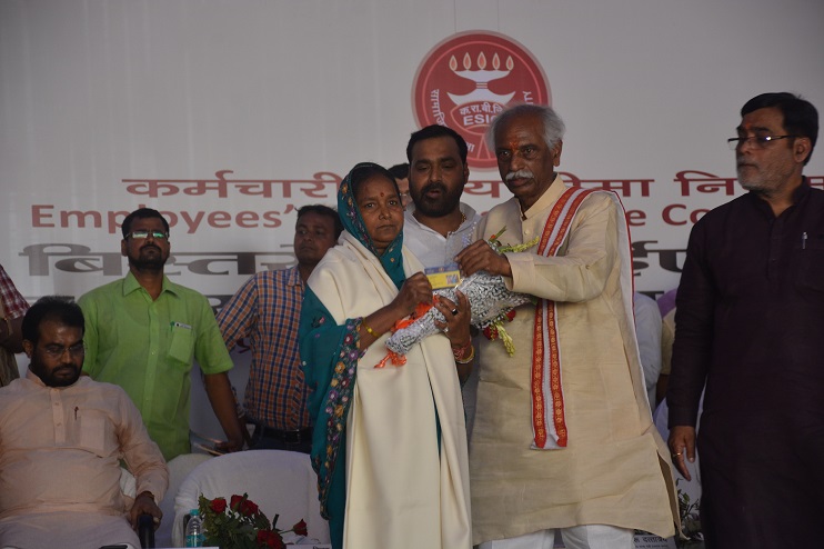 Laying of Foundation Stone of100 bedded ESIC Model Hospital, Phulwarisharif, Patna on 25.04.2017