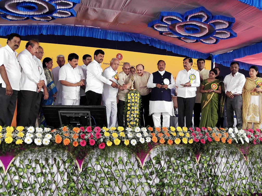 Foundation stone laying of 100 bedded ESI Hospital, Shivamogga (Karnataka) on 03.02.2019